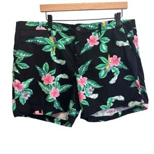 Old Navy Everyday Short Tropical Floral 100% Cotton Size 16